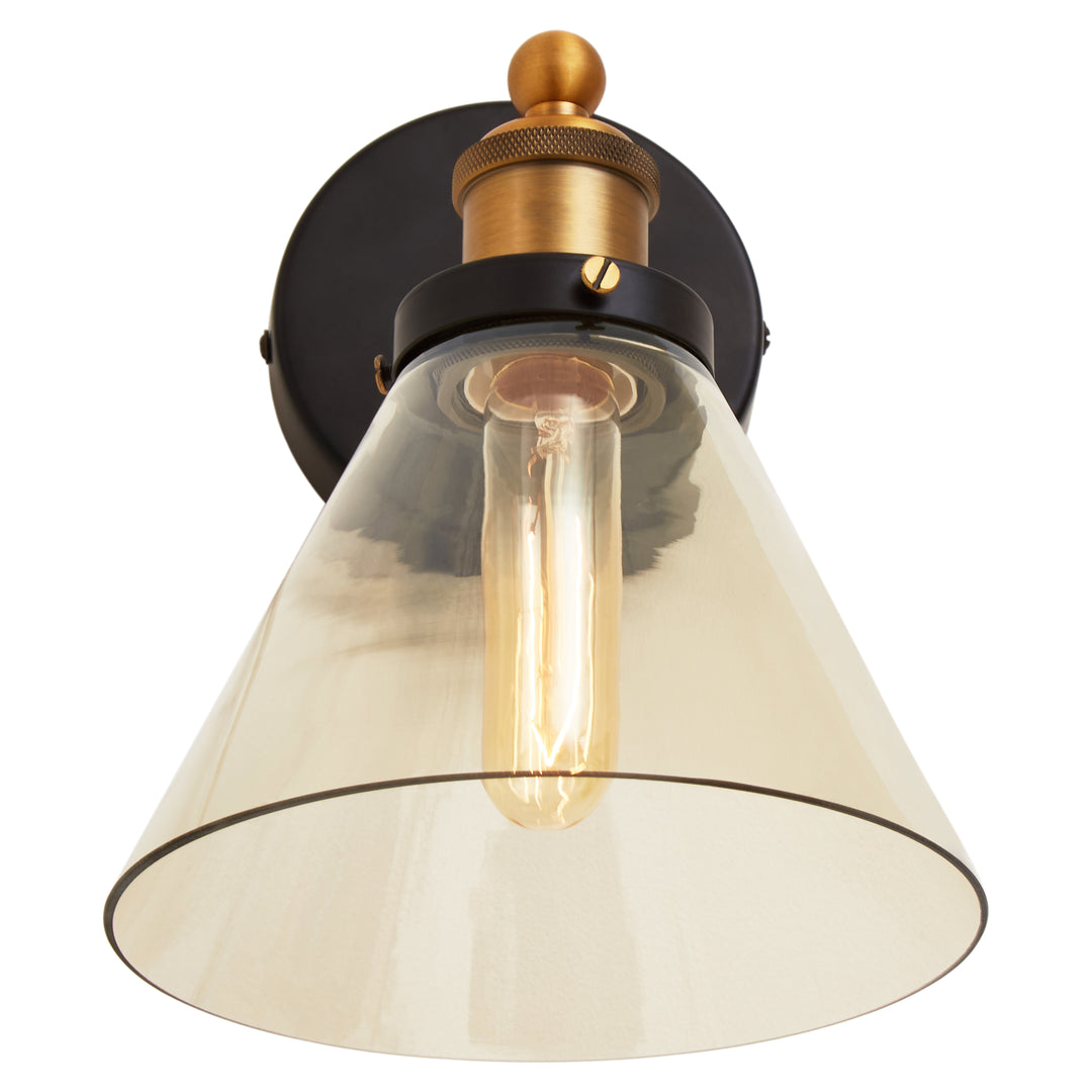 Tucker Matte Black Wall Light