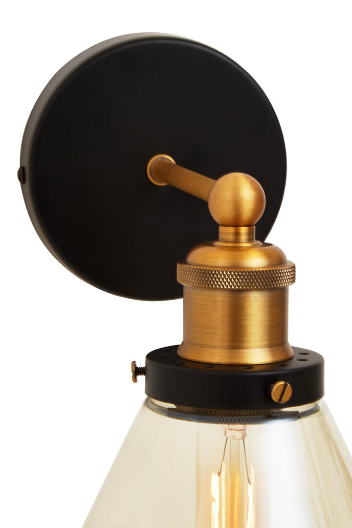 Tucker Matte Black Wall Light