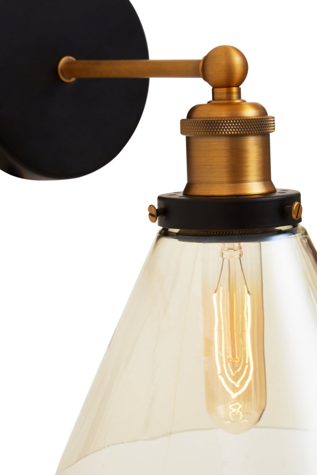 Tucker Matte Black Wall Light