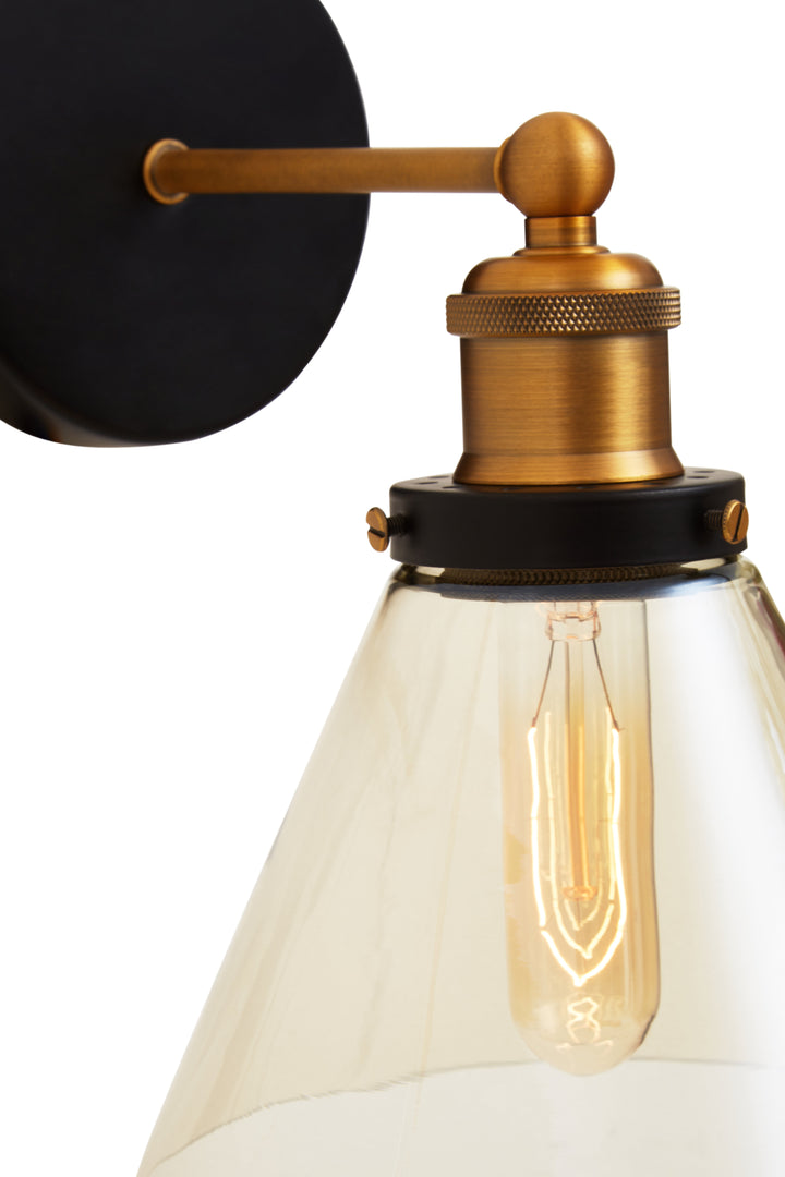 Tucker Matte Black Wall Light