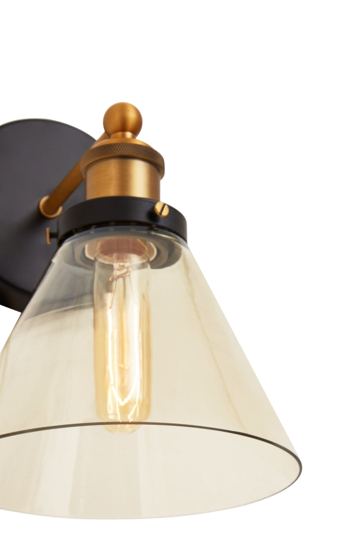 Tucker Matte Black Wall Light
