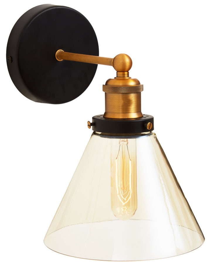 Tucker Matte Black Wall Light