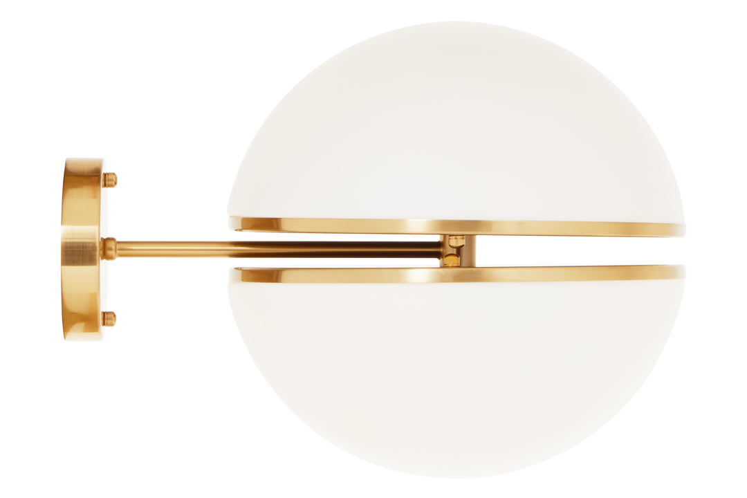 Rio Brushed Brass Ball Wall Light