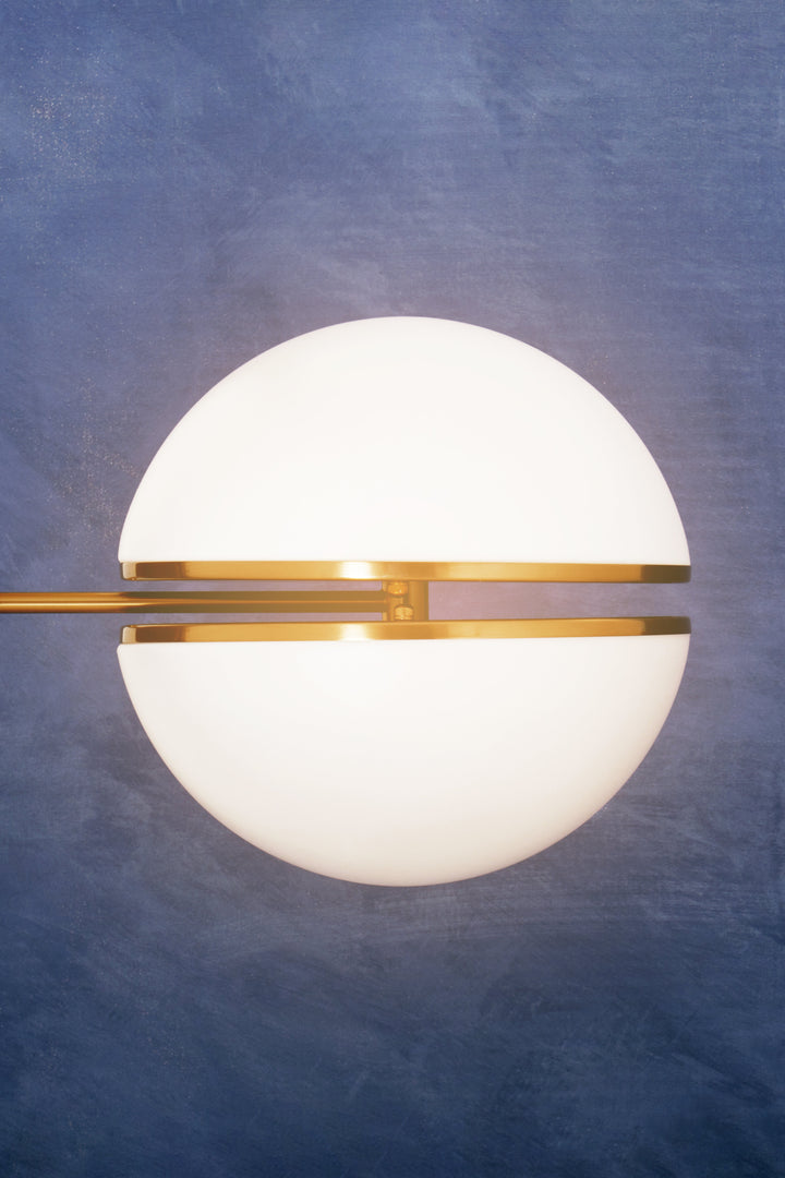 Rio Brushed Brass Ball Wall Light