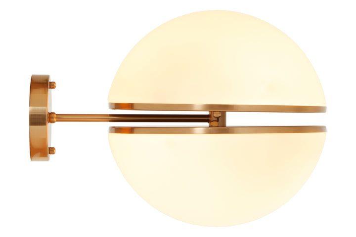 Rio Brushed Brass Ball Wall Light