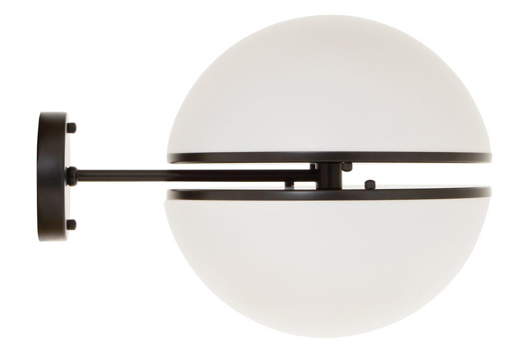 Rio Matte Black Ball Wall Light