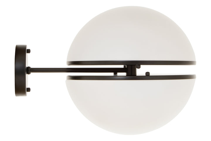 Rio Matte Black Ball Wall Light