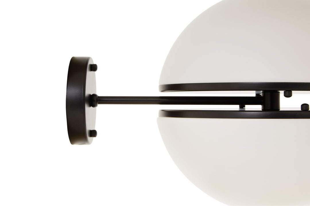 Rio Matte Black Ball Wall Light