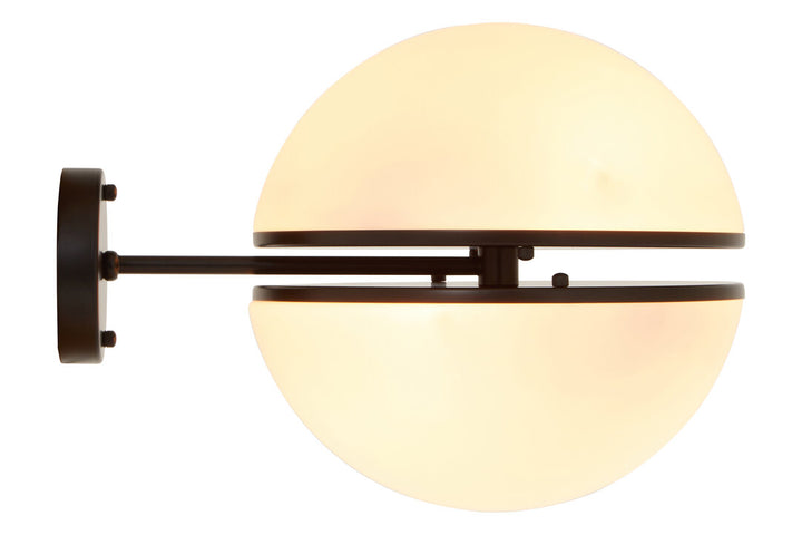 Rio Matte Black Ball Wall Light