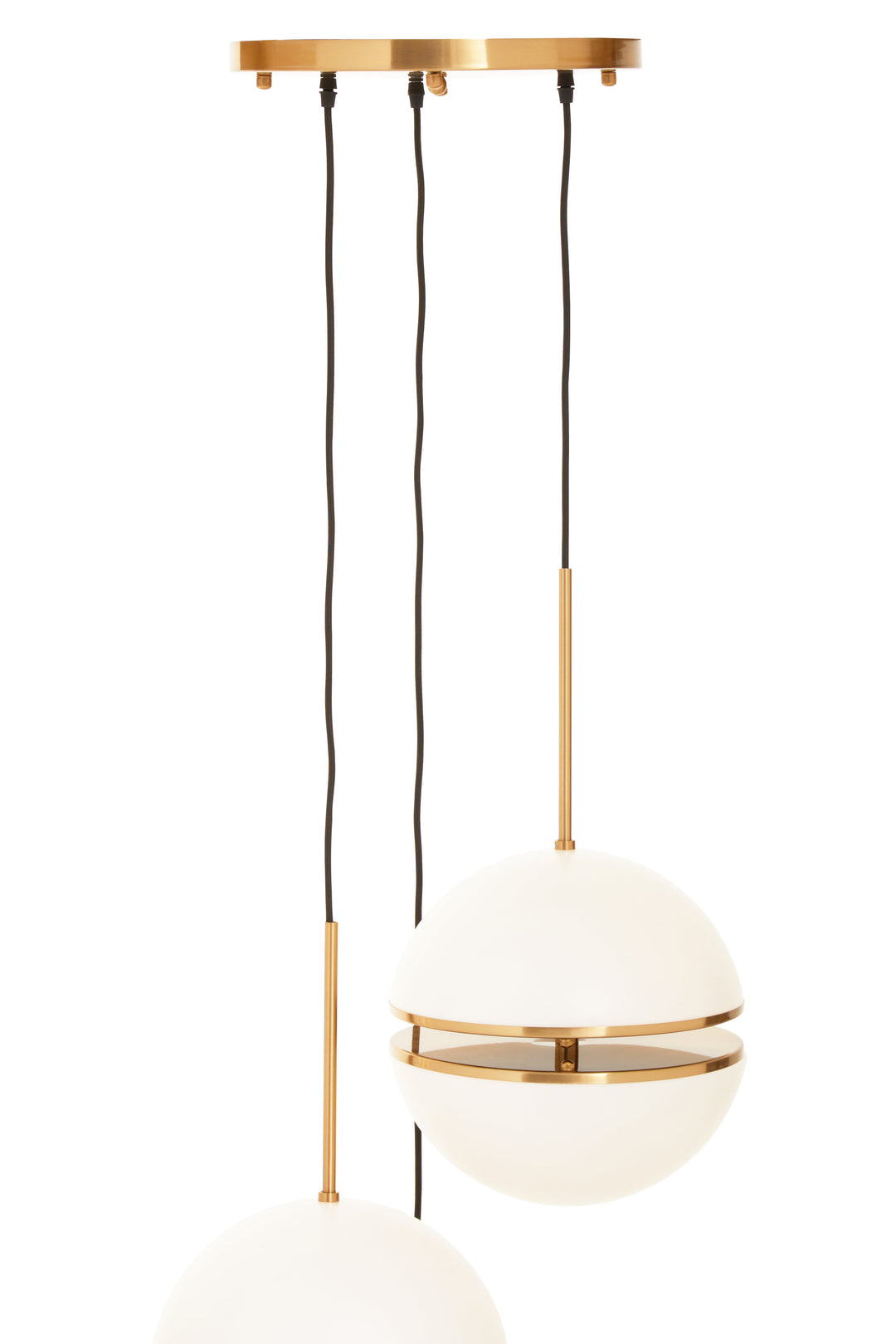 Rio Three Ball Brass Pendant Light