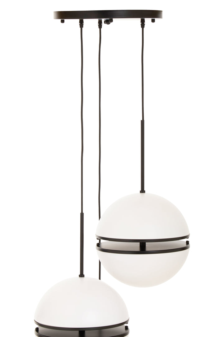 Rio Three Ball Matte Black Pendant Light