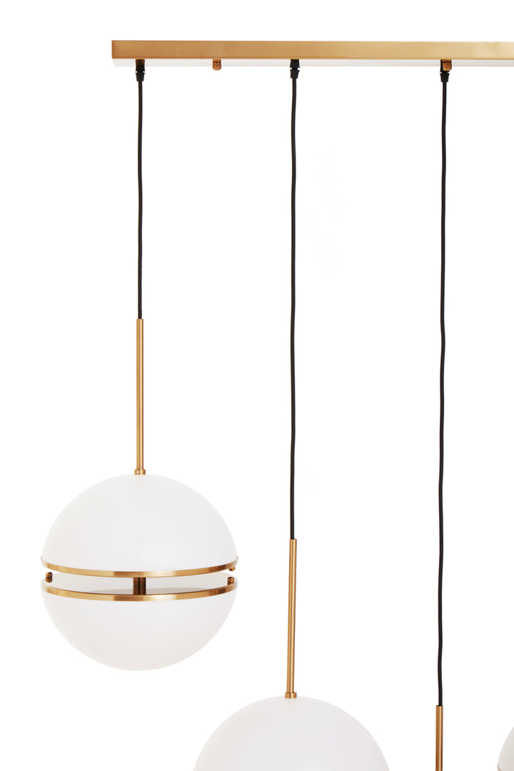 Rio Five Ball Brass Pendant Light
