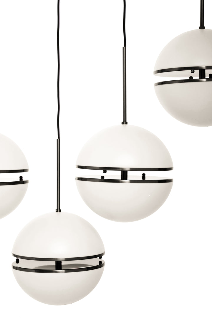 Rio Five Ball Matte Black Pendant Light