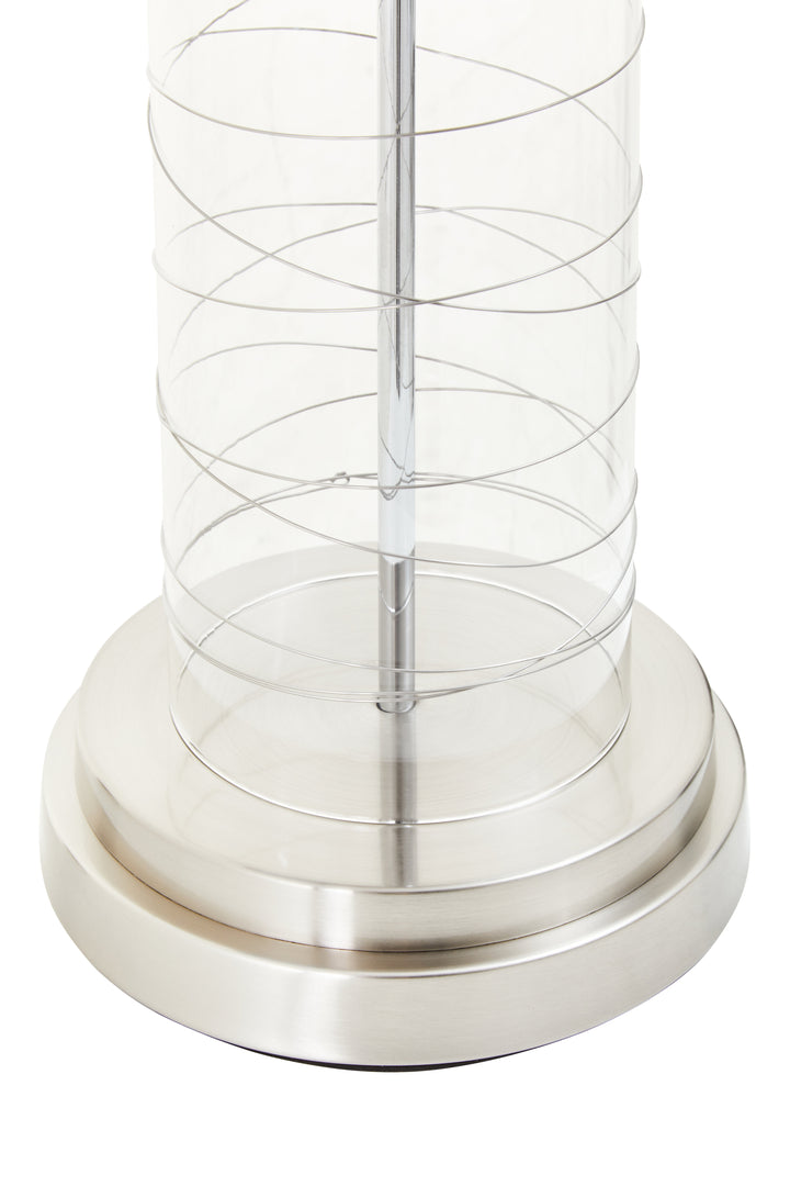 Sparky Glass Cylinder Table Lamp