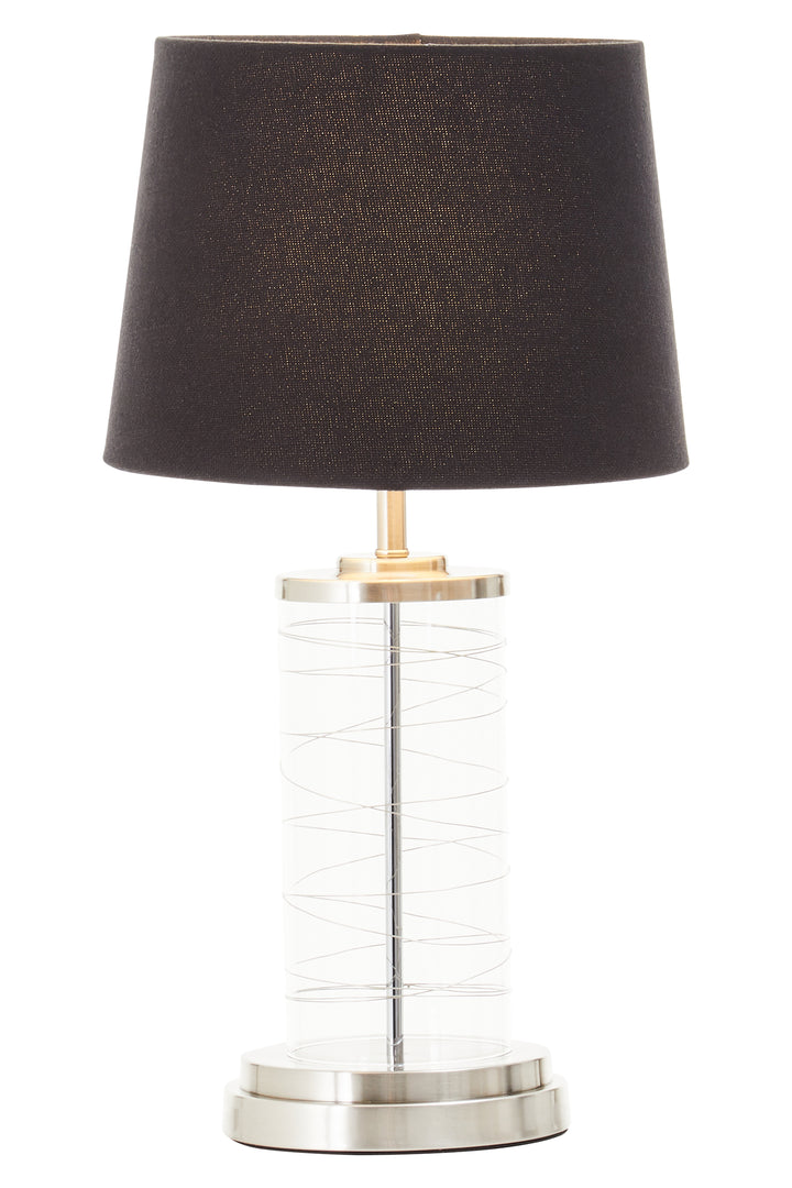 Sparky Glass Cylinder Table Lamp