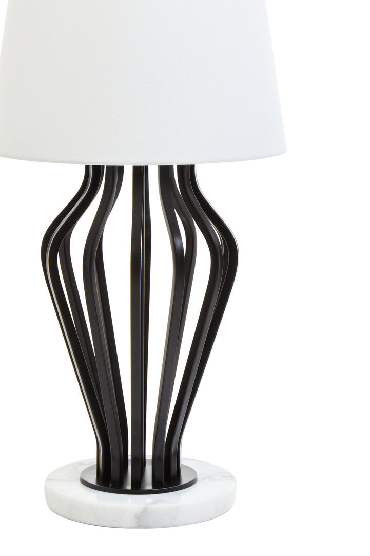 Sparky Black And White Table Lamp