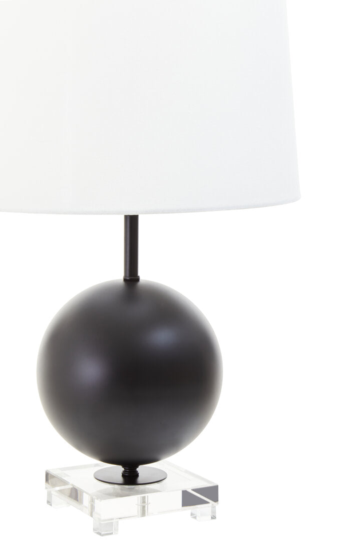 Sparky Black Sphere Table Lamp