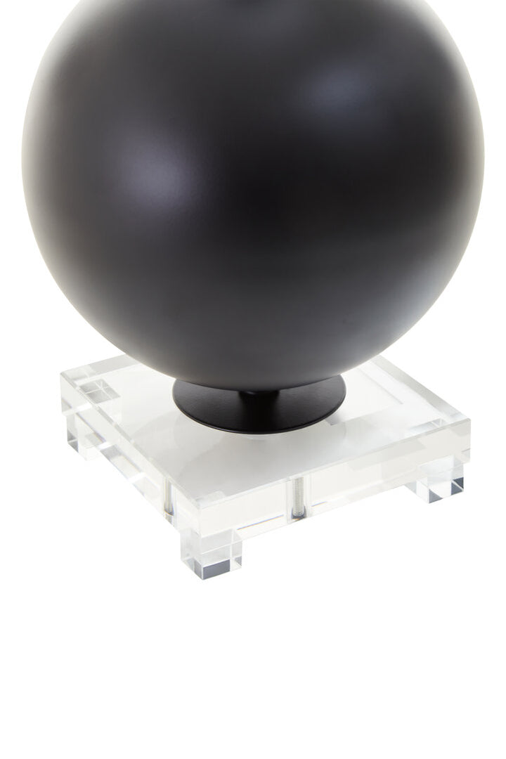 Sparky Black Sphere Table Lamp
