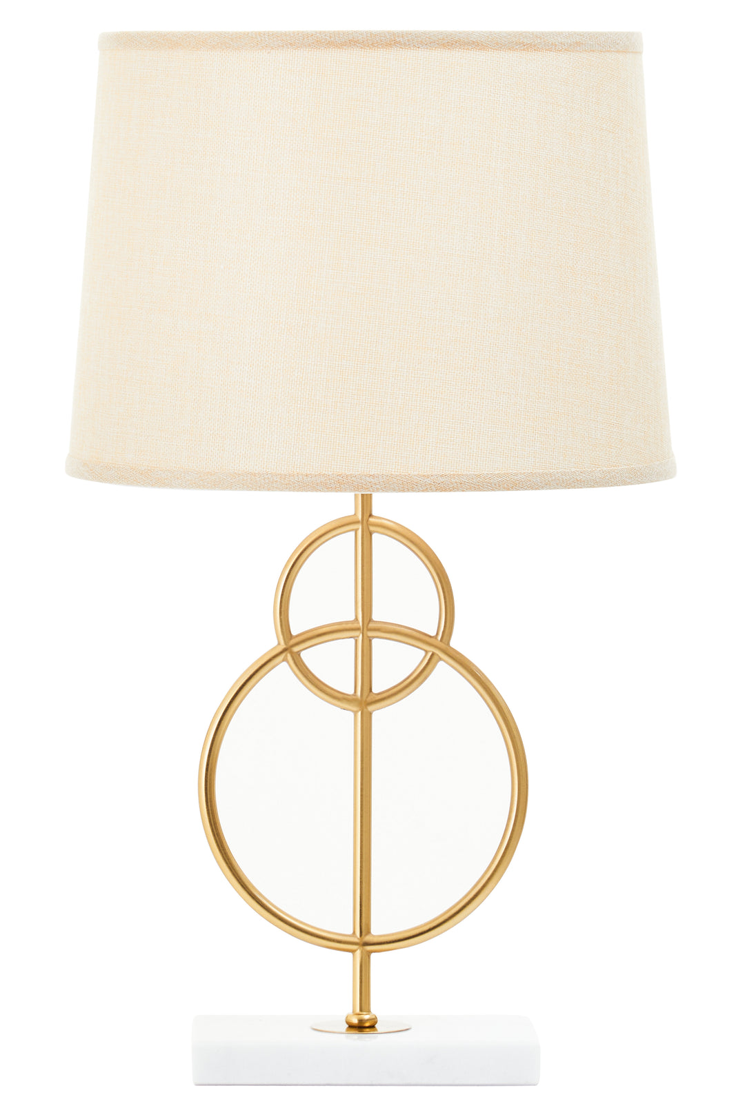 Sparky White And Gold Circles Table Lamp