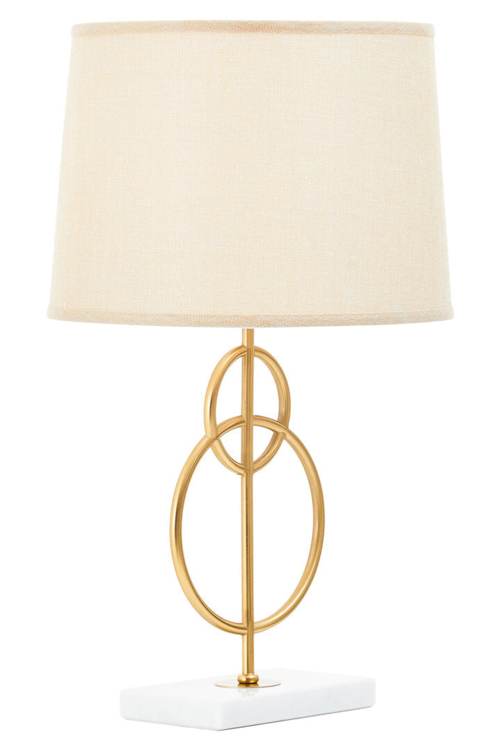 Sparky White And Gold Circles Table Lamp