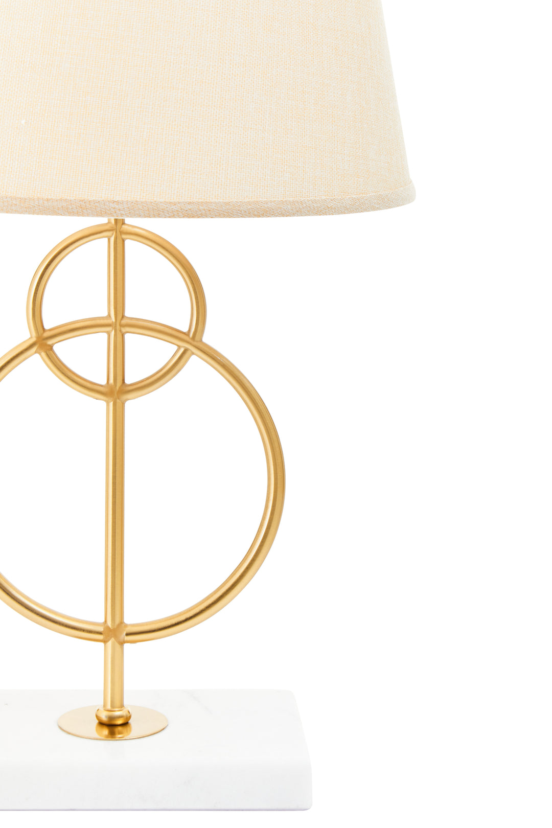 Sparky White And Gold Circles Table Lamp