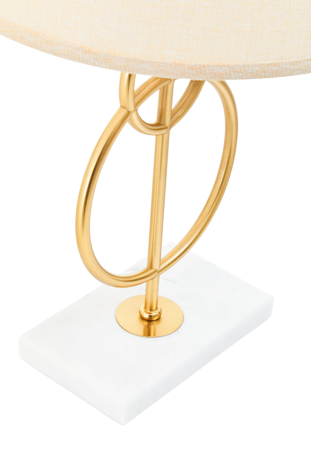 Sparky White And Gold Circles Table Lamp