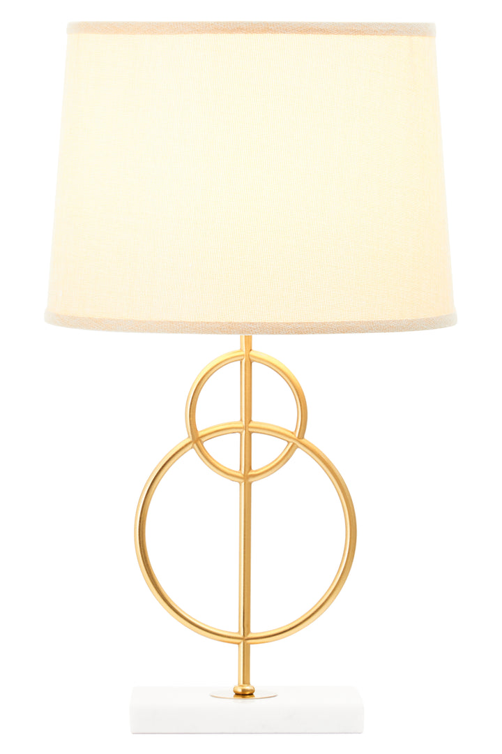 Sparky White And Gold Circles Table Lamp