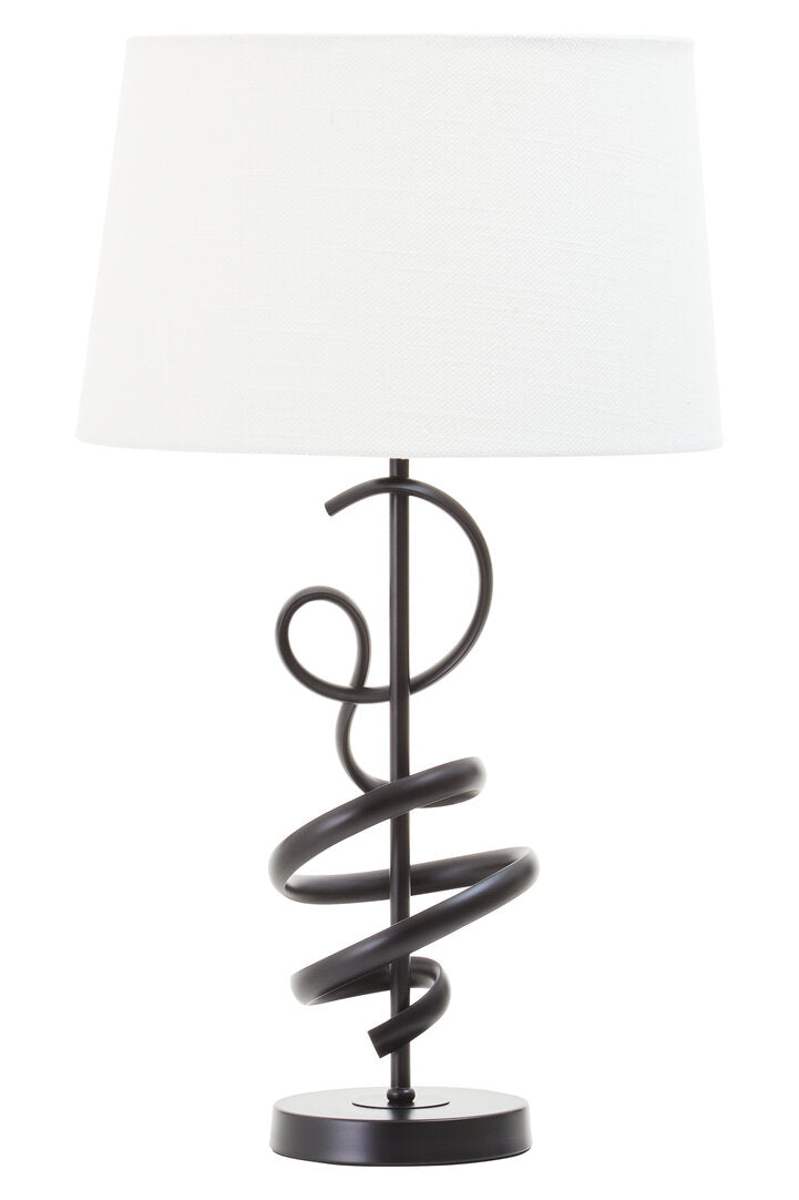 Sparky Matte Black Squiggle Table Lamp