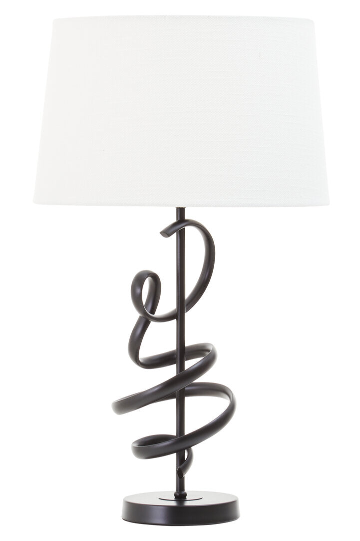 Sparky Matte Black Squiggle Table Lamp