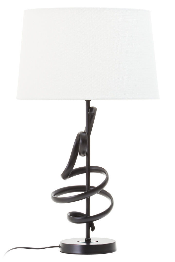 Sparky Matte Black Squiggle Table Lamp
