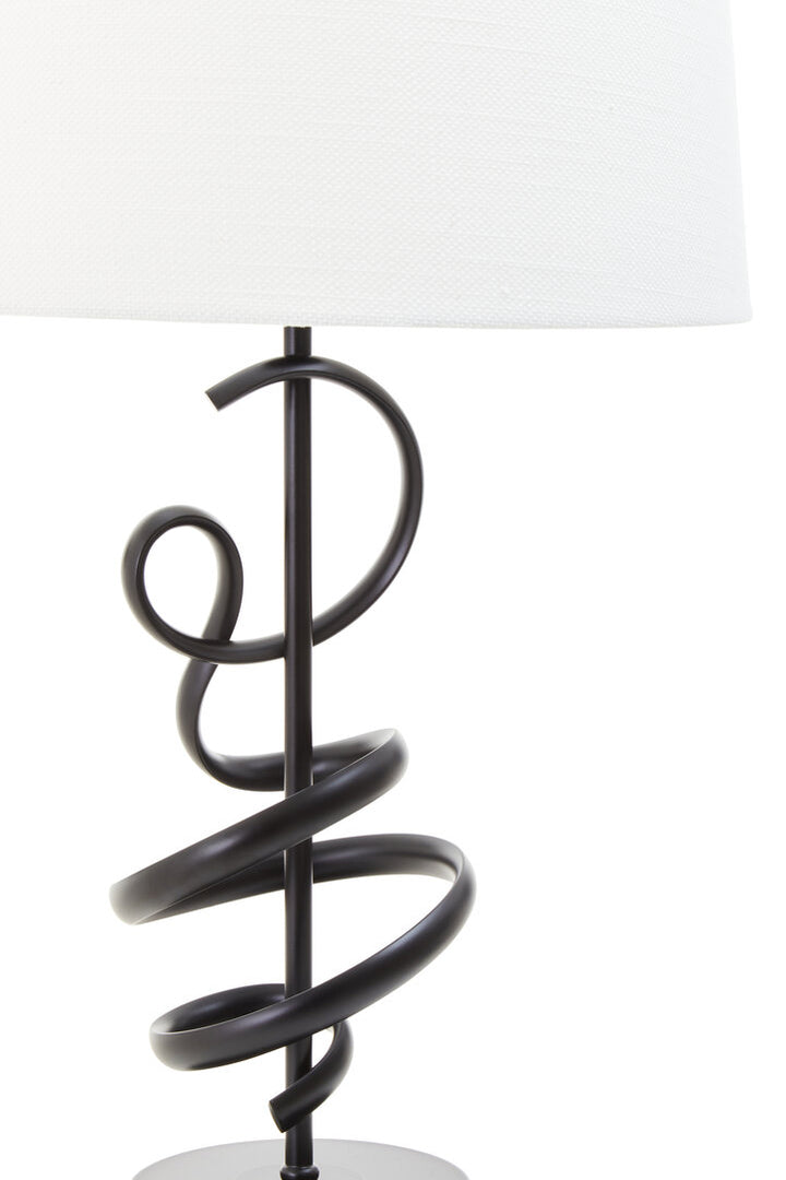 Sparky Matte Black Squiggle Table Lamp