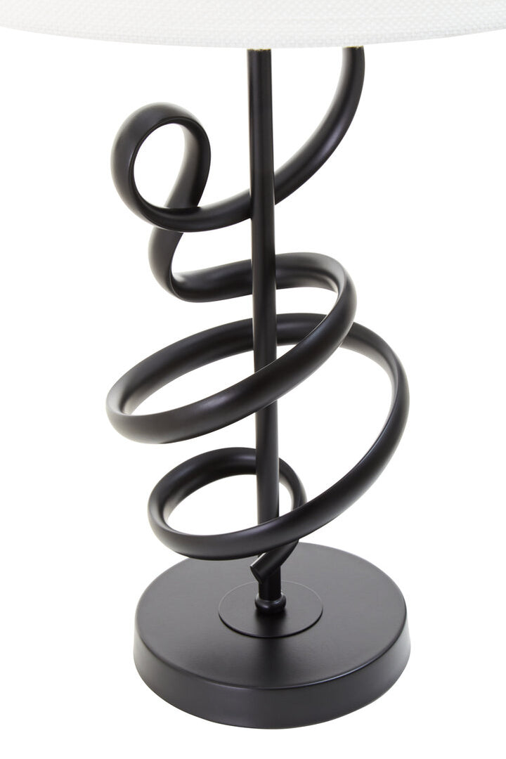 Sparky Matte Black Squiggle Table Lamp