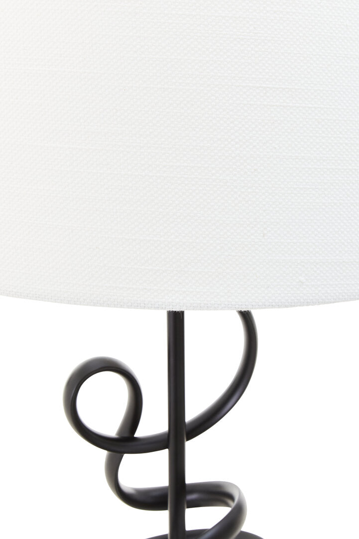 Sparky Matte Black Squiggle Table Lamp