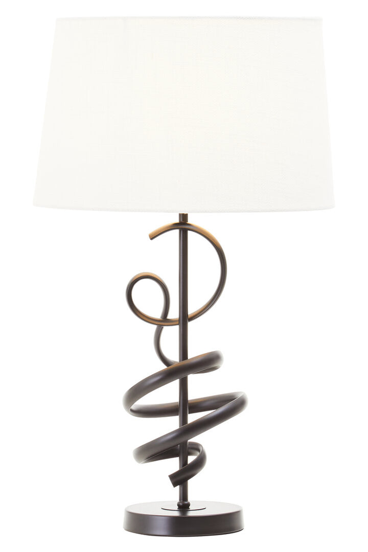 Sparky Matte Black Squiggle Table Lamp
