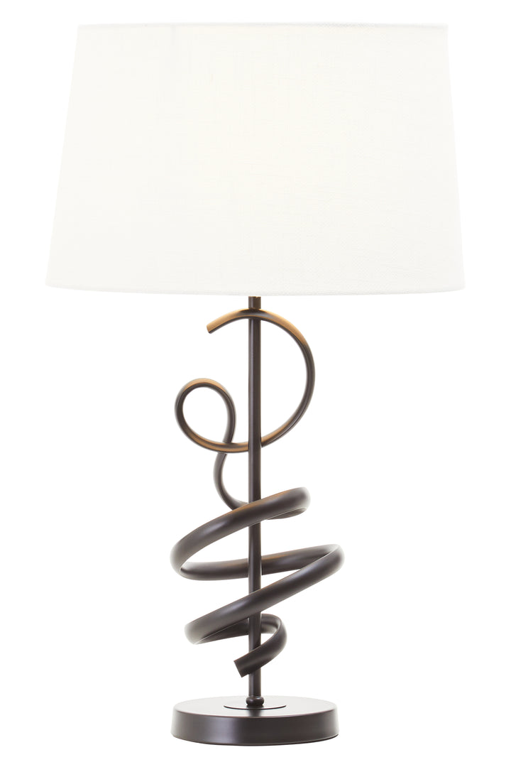 Sparky Matte Black Squiggle Table Lamp