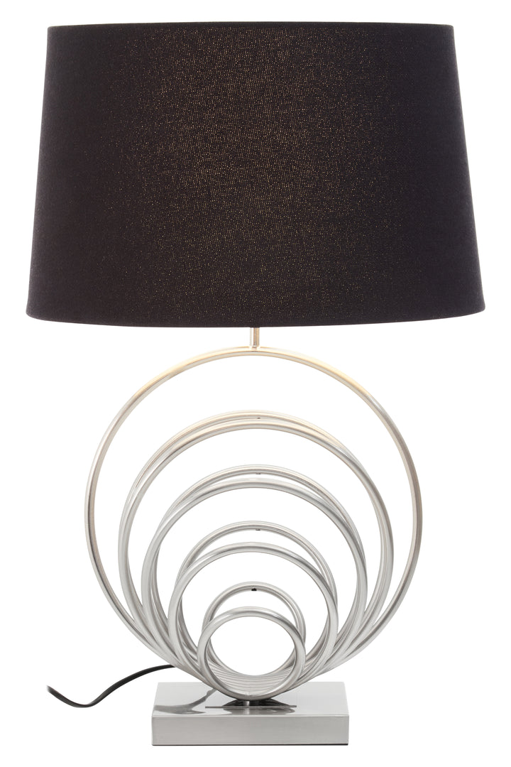 Sparky Brushed Chrome Sphere Table Lamp