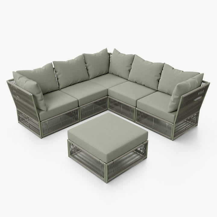 Peblo 4 Seater L Shape Outdoor Sofa Set
