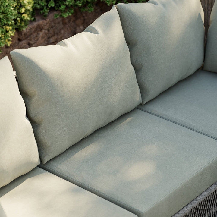 Peblo 4 Seater L Shape Outdoor Sofa Set