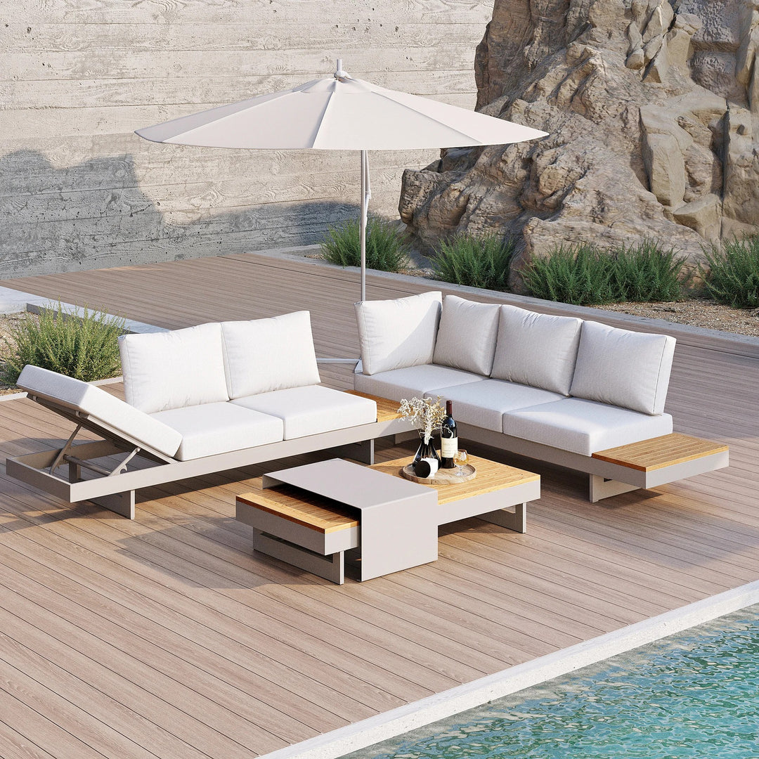Stony 6 Seater Outdoor Sectional Sofa set