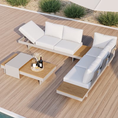 Stony 6 Seater Outdoor Sectional Sofa set