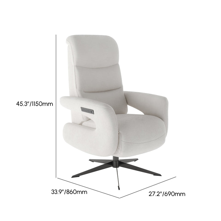 Chenir Velvet Power Recliner Accent Chair with 360° Swivel