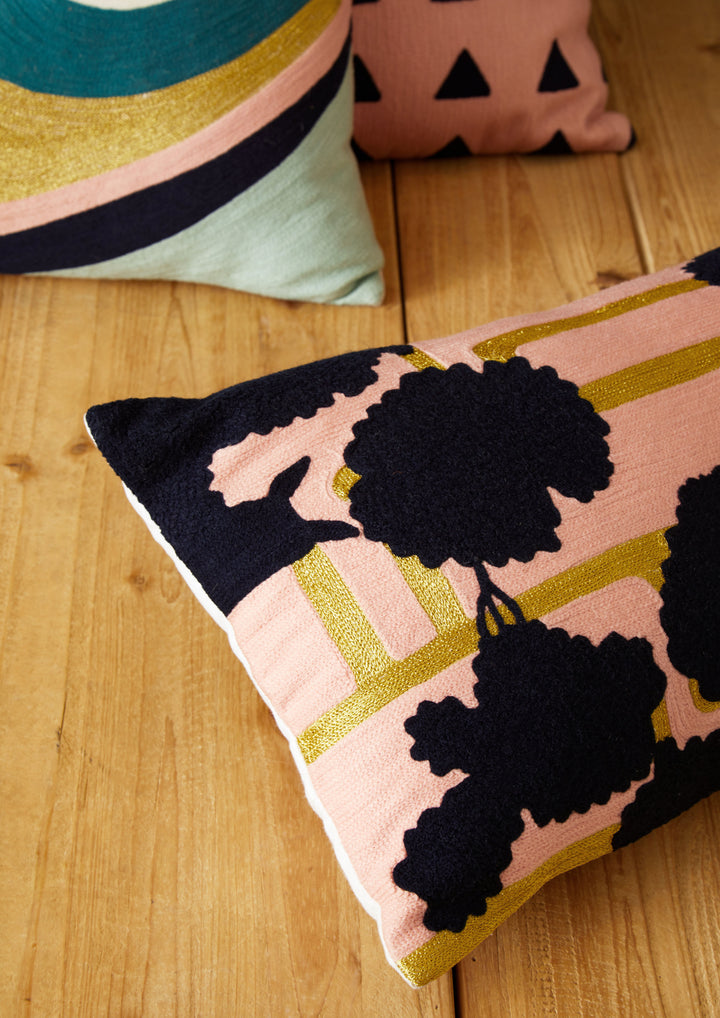 Dove Curved Stripes Cushion