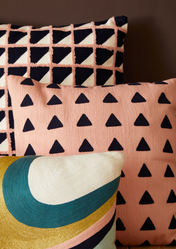 Dove Curved Stripes Cushion