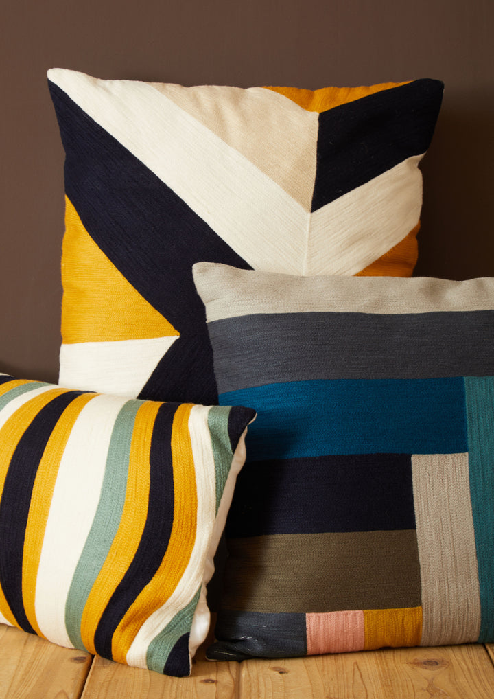 Dove Stripes Design Cushion