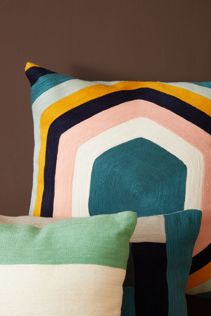 Dove Hexagonal Design Cushion