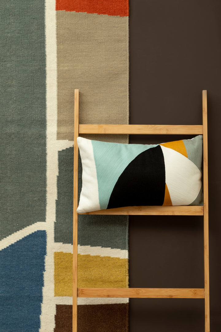 Dove Multi Colour Rectangular Cushion