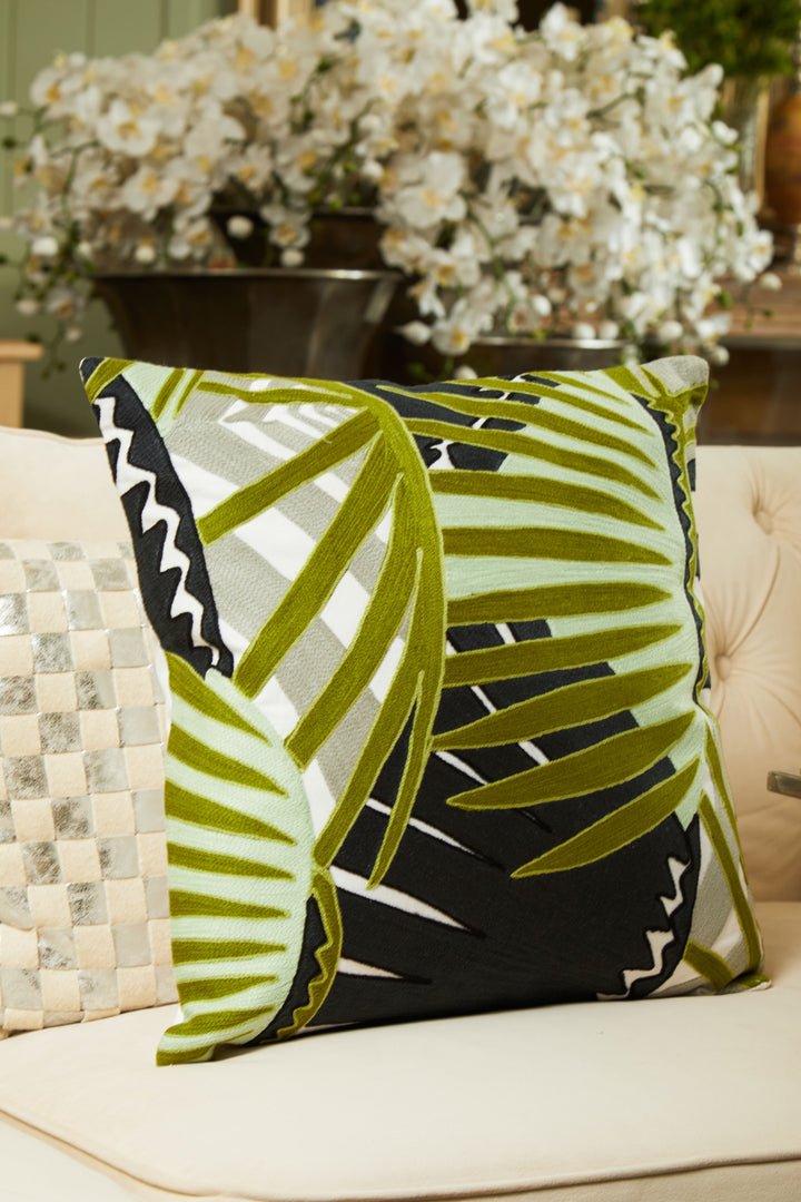Dove Botanical Green Cushion
