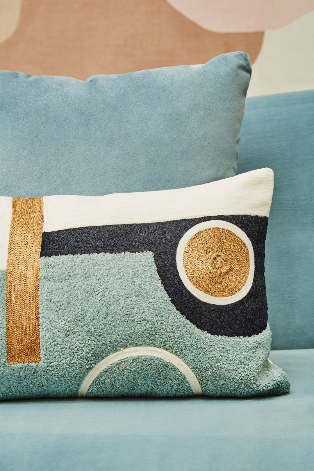 Dove Abstract Rectangular Cushion