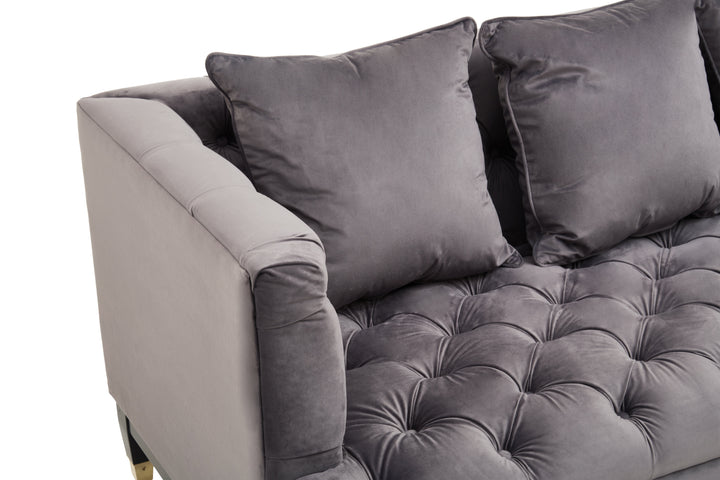 Parrot 3 Seat Viola Pirate Grey Fabric Sofa