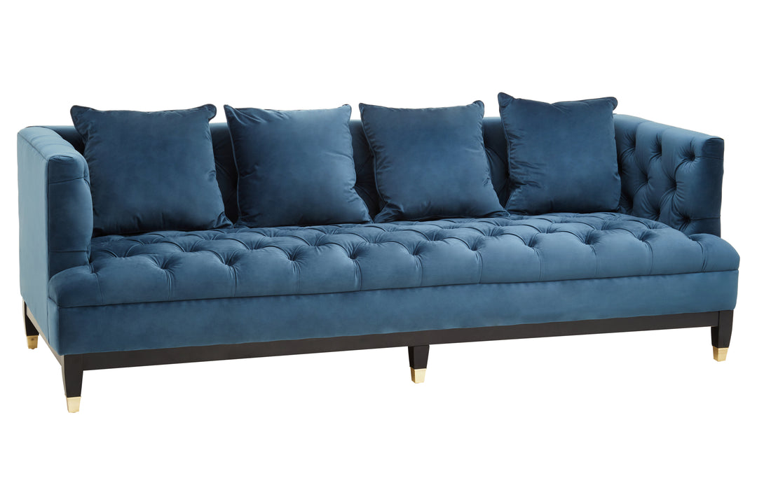 Parrot 3 Seat Navy Fabric Sofa
